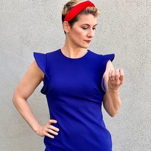 CALVIN KLEIN Flutter Sleeve Sheath Dress